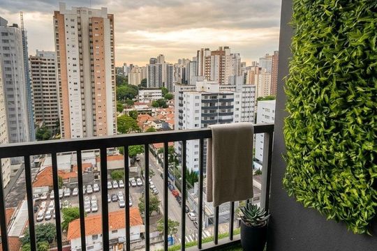 Varanda de apartamento à venda com 1 quarto, 23m² em Vila Olímpia, São Paulo