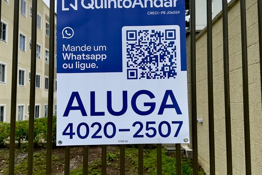 Placa QA IYOS-55 de apartamento para alugar com 1 quarto, 35m² em Santa Cândida, Curitiba