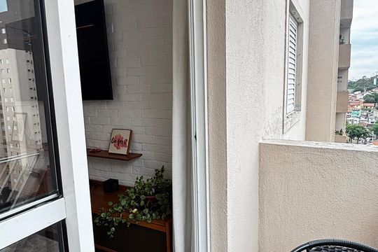 Varanda Sala de apartamento à venda com 2 quartos, 70m² em Parque Erasmo Assunção, Santo André