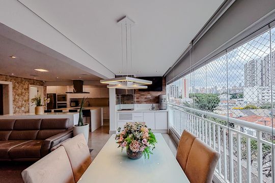 Sala de apartamento à venda com 3 quartos, 129m² em Tatuapé, São Paulo