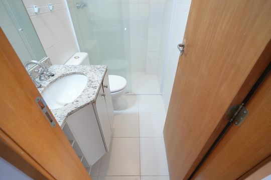 Banheiro Social de apartamento para alugar com 3 quartos, 80m² em Jardim, Santo André