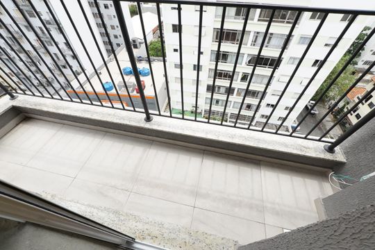 Varanda Quarto de apartamento para alugar com 1 quarto, 33m² em Aclimação, São Paulo