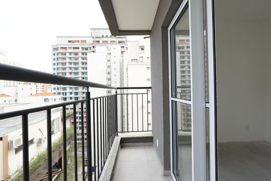 Varanda Quarto de apartamento para alugar com 1 quarto, 33m² em Aclimação, São Paulo