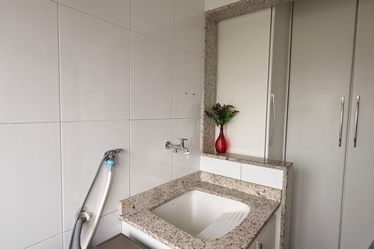 Área de serviço  de apartamento à venda com 3 quartos, 106m² em Santa Paula, São Caetano do Sul