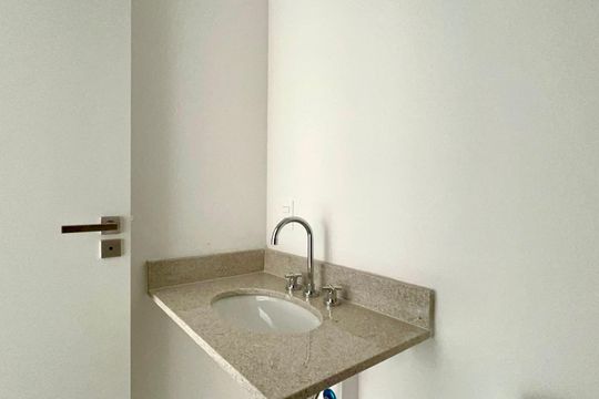 Banheiro da Suíte de apartamento à venda com 1 quarto, 37m² em Vila Anglo Brasileira, São Paulo