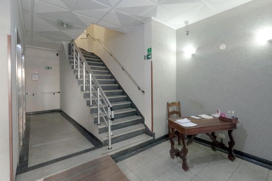 Área Comum - Hall de Entrada de apartamento para alugar com 1 quarto, 48m² em Embaré, Santos