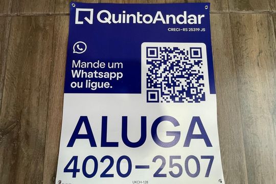 Placa Instalada em 14/10/2026 - Cod.UKCH-128 de apartamento para alugar com 1 quarto, 80m² em São José, Novo Hamburgo