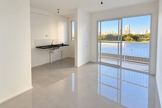 Sala de apartamento para alugar com 2 quartos, 57m² em Parque Amazonia, Goiânia