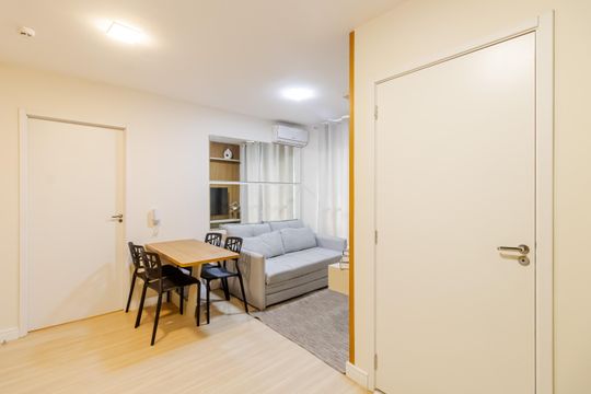 Sala de apartamento para alugar com 1 quarto, 37m² em Moema, São Paulo