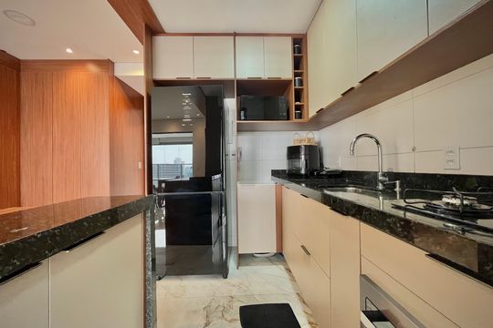 Cozinha de apartamento para alugar com 2 quartos, 67m² em Vila Clementino, São Paulo
