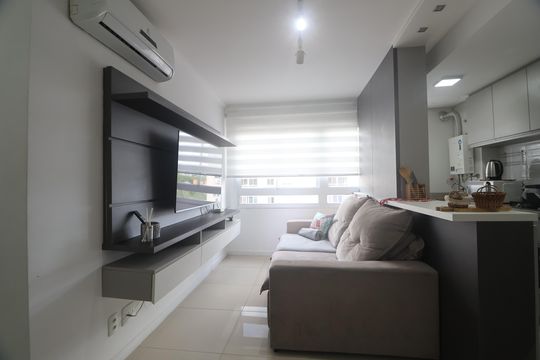 Sala de apartamento para alugar com 2 quartos, 53m² em Fátima, Canoas