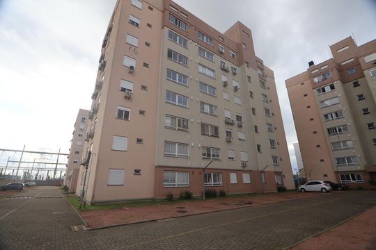 Fachada do bloco de apartamento para alugar com 2 quartos, 53m² em Fátima, Canoas
