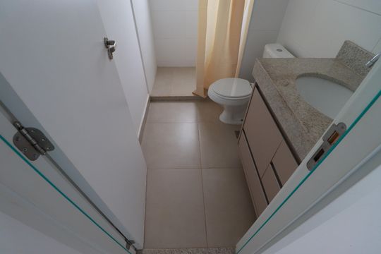 Banheiro suíte  de apartamento para alugar com 2 quartos, 68m² em Bonfim Paulista, Ribeirão Preto