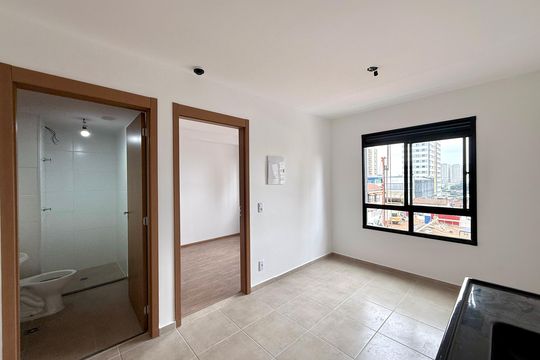 Cozinha  de apartamento para alugar com 1 quarto, 25m² em Vila das Belezas, São Paulo
