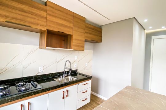 Cozinha  de apartamento para alugar com 2 quartos, 42m² em Vila Campanela, São Paulo