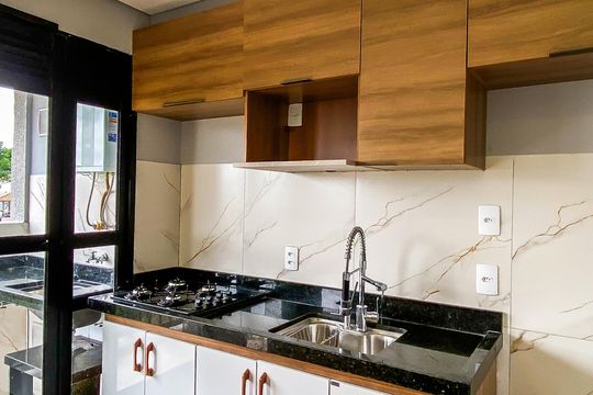Cozinha  de apartamento para alugar com 2 quartos, 42m² em Vila Campanela, São Paulo
