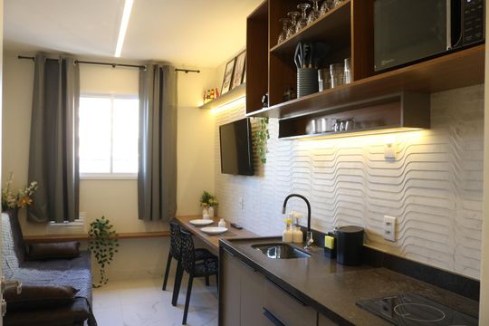 Sala de apartamento para alugar com 1 quarto, 28m² em Barra Funda, São Paulo