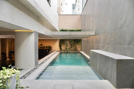 Área comum - Piscina de apartamento à venda com 3 quartos, 109m² em Funcionários, Belo Horizonte