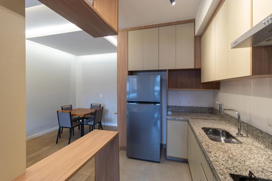 Cozinha de apartamento para alugar com 2 quartos, 66m² em Swiss Park, Campinas