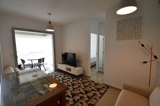 Sala de apartamento à venda com 1 quarto, 45m² em Bosque, Campinas