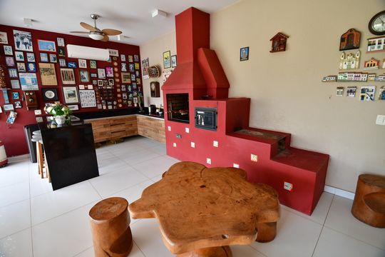 Varanda gourmet de casa de condomínio à venda com 4 quartos, 336m² em Bosque das Palmeiras, Campinas