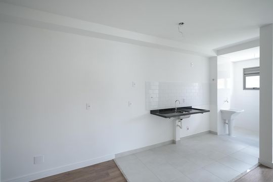 Cozinha de apartamento à venda com 2 quartos, 59m² em Bangú, Santo André