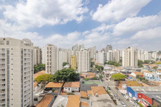Vista do quarto 3 de apartamento para alugar com 3 quartos, 105m² em Indianópolis, São Paulo