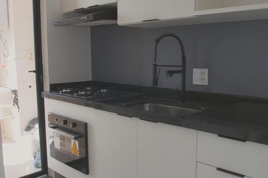 Cozinha de apartamento para alugar com 2 quartos, 40m² em Usina Piratininga, São Paulo