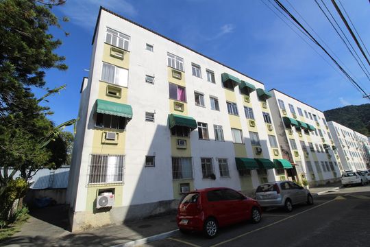 Fachada do bloco de apartamento à venda com 2 quartos, 65m² em Jacarepaguá, Rio de Janeiro