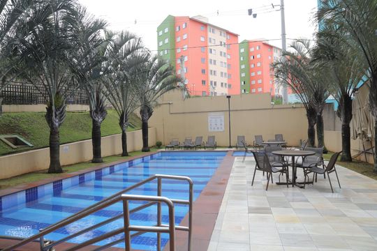Área comum - Piscina de apartamento para alugar com 1 quarto, 45m² em Vila Carmosina, São Paulo
