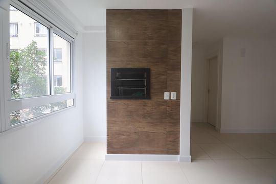 Sala/Cozinha de apartamento à venda com 2 quartos, 54m² em Fátima, Canoas