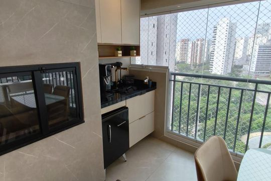 Varanda de apartamento à venda com 3 quartos, 180m² em Jardim Caboré, São Paulo