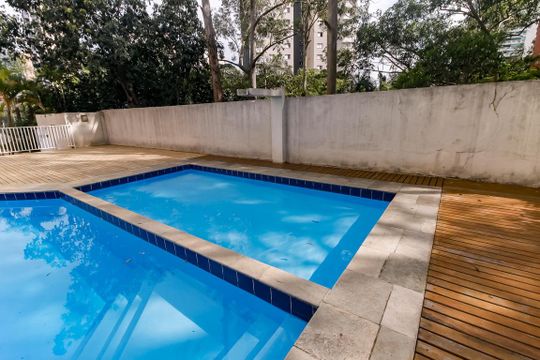 Área comum - Piscina de apartamento à venda com 3 quartos, 130m² em Vila Andrade, São Paulo