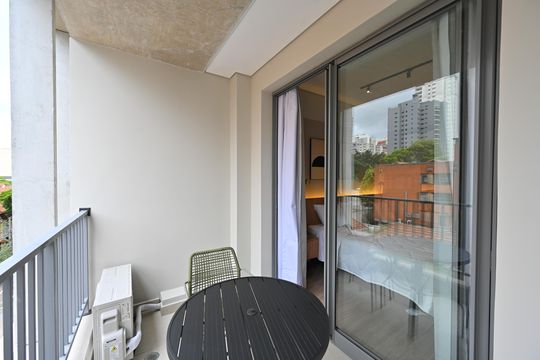Varanda de kitnet/studio para alugar com 1 quarto, 26m² em Vila Clementino, São Paulo