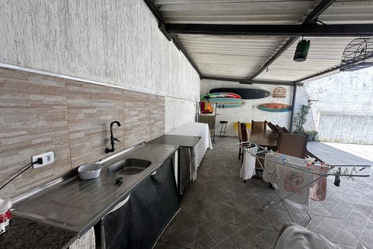 Área comum - Churrasqueira de apartamento para alugar com 2 quartos, 60m² em Centro, São Vicente