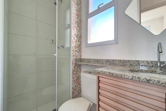 Banheiro de apartamento para alugar com 2 quartos, 64m² em Vila Prost de Souza, Campinas