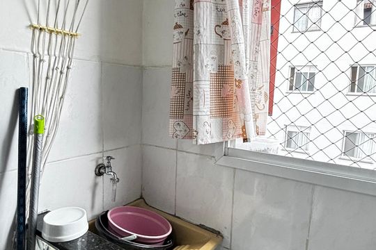 Área de Serviço de apartamento à venda com 2 quartos, 50m² em Parque Erasmo Assunção, Santo André