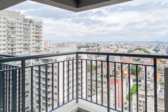 Varanda de apartamento à venda com 1 quarto, 34m² em Vila Guilhermina, São Paulo