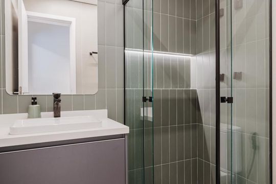 Banheiro 1 de apartamento para alugar com 3 quartos, 87m² em Santo Amaro, São Paulo