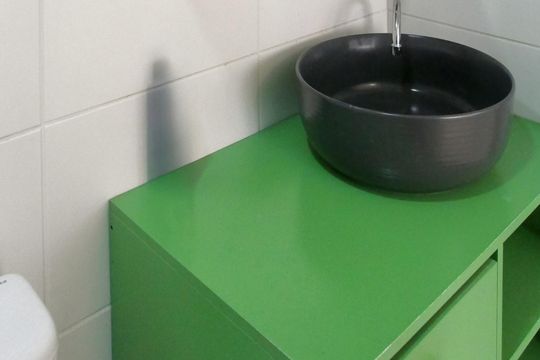 Banheiro de apartamento para alugar com 1 quarto, 28m² em Jardim Prudência, São Paulo