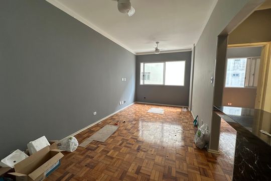 Sala de apartamento para alugar com 1 quarto, 87m² em Centro, São Vicente
