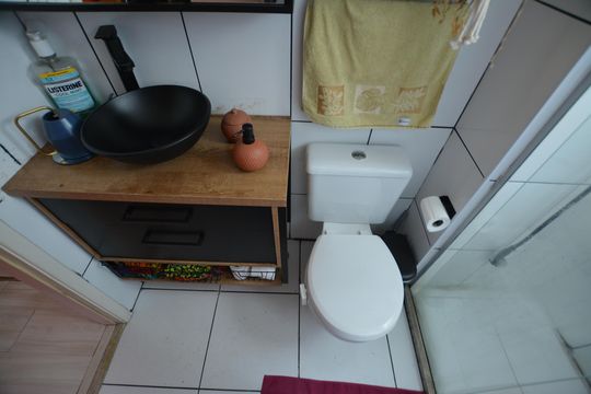 BANHEIRO de apartamento para alugar com 2 quartos, 57m² em Jardim Esmeralda, São Paulo