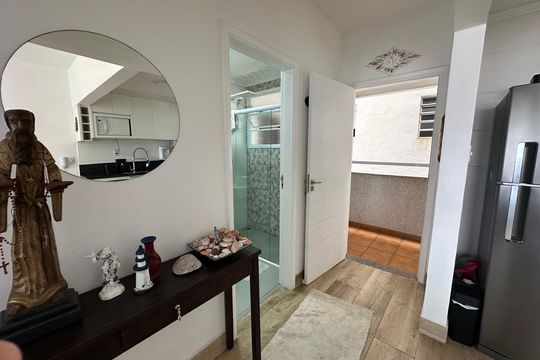 Hall de apartamento para alugar com 1 quarto, 50m² em Centro, São Vicente