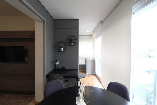 Varanda de apartamento para alugar com 1 quarto, 45m² em Indianópolis, São Paulo