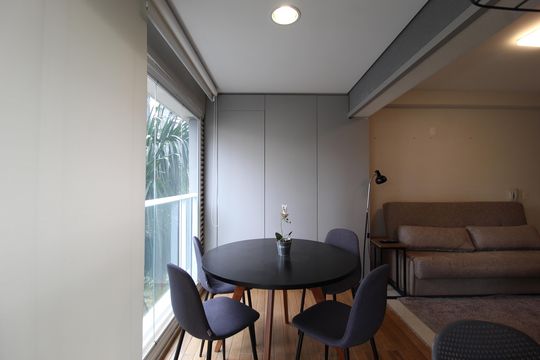 Varanda de apartamento para alugar com 1 quarto, 45m² em Indianópolis, São Paulo