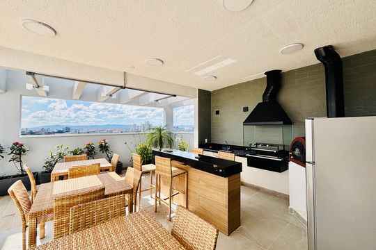 Área comum - Churrasqueira de apartamento para alugar com 2 quartos, 36m² em Vila Ré, São Paulo