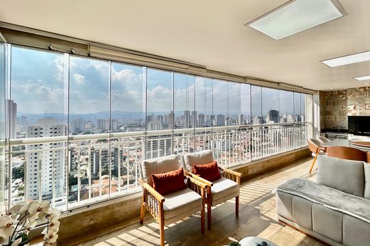 Varanda gourmet de apartamento à venda com 4 quartos, 150m² em Quarta Parada, São Paulo