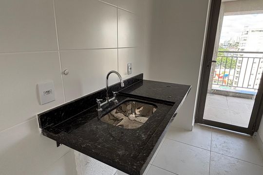 Cozinha de apartamento à venda com 2 quartos, 55m² em Bosque da Saúde, São Paulo