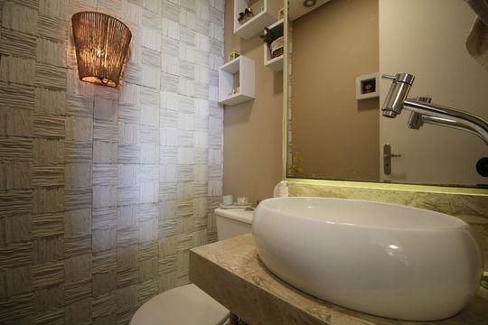 Lavabo de apartamento à venda com 2 quartos, 58m² em Vila Andrade, São Paulo