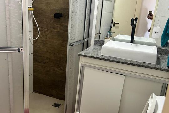 Banheiro 2 de apartamento para alugar com 3 quartos, 90m² em Aviação, Praia Grande